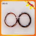 OR01Top Qualität Splitter Farbe Metall O Ring Wölbung für Kleider 2cm